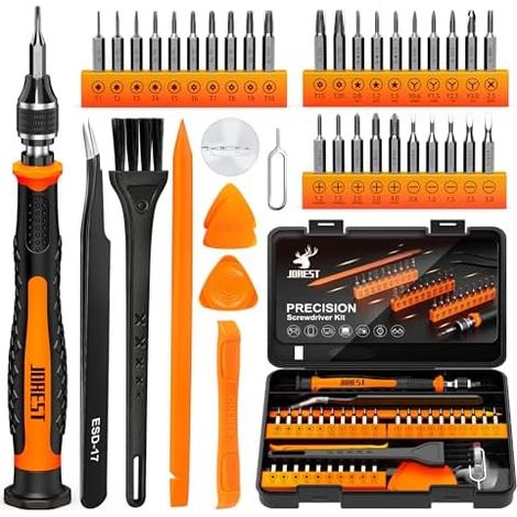 40Pcs Kit Tournevis de Précision, Set Outils avec Torx T1 T2 T3 T4 T5, T6 T7 T8 T9 T10 T15 T20, Etoile P2/P5/P6, Triwing Y000, etc, pour iphone, Switch, PS4, Mac, Laptop, Lunettes, Montre - (1/5)