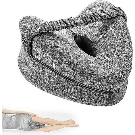 Vakuum-Coussin entre jambes pour dormir – Oreiller orthopédique en mousse à mémoire de forme – Housse douce et respirante – Pour douleurs dorsales et sciatique (1/4)