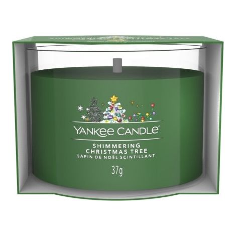 Yankee Candle Mini-Weihnachtsbaumkerze mit Schimmer, 37 g (1/2)