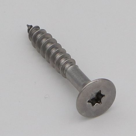 VBA Vis bois agglo Inox A2 Tête fraisée 6X40 Filetée sur 24 TORX T25-10 pièces
