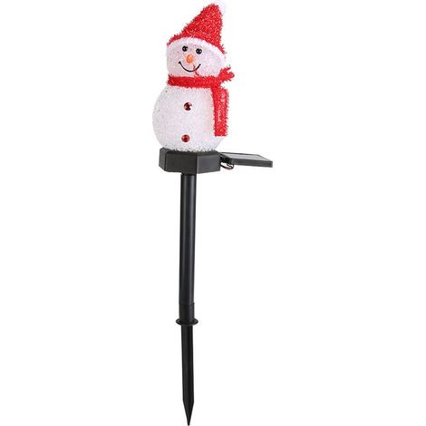 Lumière de jardin de noël de bonhomme de neige économiseuse d'énergie solaire de LED étanche extérieure pour la décoration de cour (1/5)