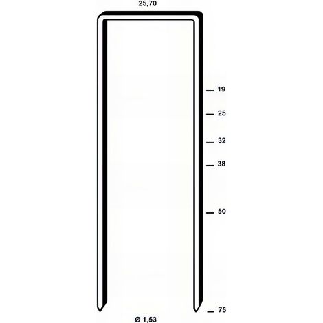 4 000 agrafes galvanisées résinées WD-38 - 25,7 x 38 x D. 1,53 mm - 6WD381 - Alsafix