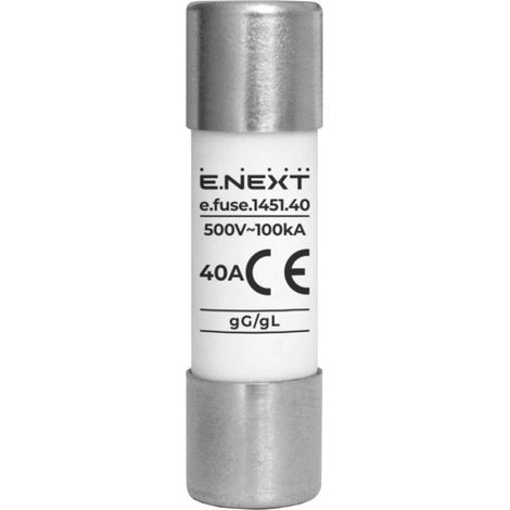 Fusible cylindrique E.NEXT i0610023 gG 40A 14x51 500V AC
