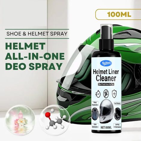 Reiniger für Motorrad- und Elektrofahrzeughelme, zur Aufbereitung des Innenfutters, zur Desodorierung, antibakteriellen Wirkung und Reinigung des Helminnenraums (1/5)