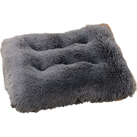 Coussin chauffant pour chat gris foncé - 60 x 40 cm - Pour chats jusqu'à 5 kg, doux, lavable, anti-dérapant (1/5)