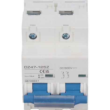 Disjoncteur 10 kA 2P professionnel, sectionneur CC pour système photovoltaïque 500 V CC D125 125 A (1/5)
