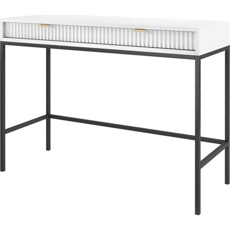 Meuble vasque, Blanc, 120 (2 × 60) × 57 × 46 cm, poignée argentée, sans plan de travail (1/5)
