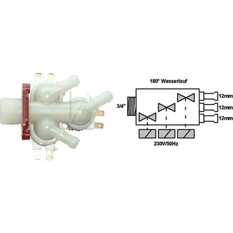 electrovanne 3voies pour lave linge BRANDT