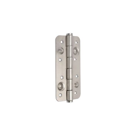 Emuca Juego de 5 bisagras de seguridad para puerta en níquel satinado (1/4)
