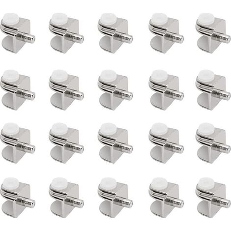 20 Pièces Support D'étagère En Verre Réglable,Pince À Verre, Pince À Charnière En Verre Robuste, Adapté Au Support En Verre (1/5)