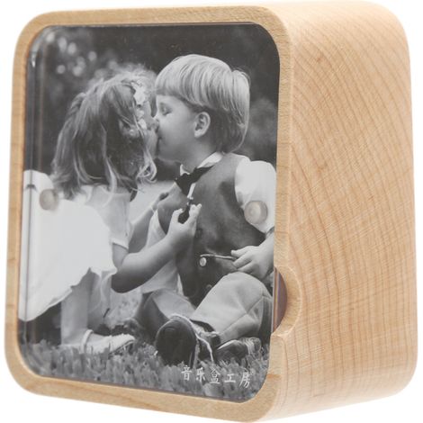 Boîte à musique avec capteur de gravité, cadre photo en bois, boîte à musique pour décoration intérieure, cadeau de Noël (1/5)