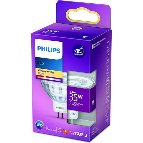 Philips ampoule LED Spot GU5.3 35W Blanc Chaud, Verre (1/8)