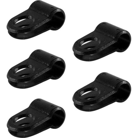 Cyclingcolors – Lot de 5 supports de fixation en U pour gaine de câble – Compatibles 4 à 5 mm – Plastique injecté léger – Pour motoculture et vélos (1/2)