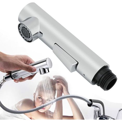 Douchette Robinet Cuisine, Tête de Pulvérisation Robinet Extractible, Tête de Douche Remplacement Douchette pour Mitigeur Cuisine, Salle de Bain, Lavabo