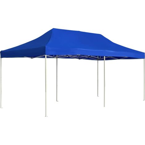 Carpa plegable profesional de aluminio azul 6x3 m (1/5)
