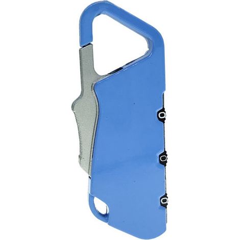 Cadenas à combinaison étanche en alliage de zinc, bleu, pour casque de véhicule électrique, avec cordon à ressort. (1/5)