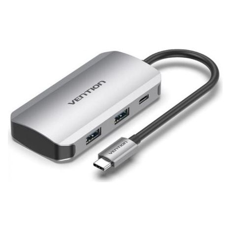 Hub USB Tipo-C Vention TNBHB/ 4xUSB/ 1xUSB Tipo-C PD