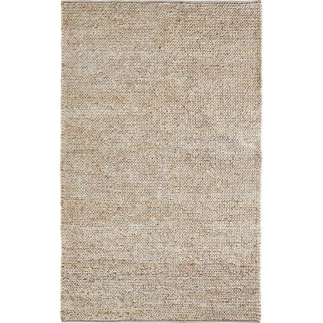 Tapis Beryl Beige Classique en Yute et Coton - Beige chaleureux et naturel (1/5)