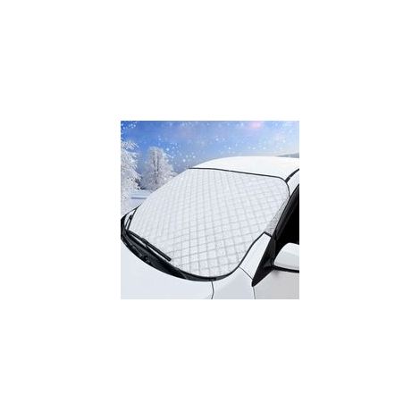 Couverture Pare-Brise Voiture, Bache Pare Brise Protection Couverture Repliable, Universelle pour Bache Voiture Anti Givre et Neige, Soleil, Poussière - 145 x 100cm (1/5)