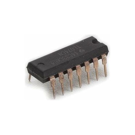 Amplificateur Opérationnel TL074 - Quad Bi-FET - Faible Bruit - Boîtier DIL-14 - 1 Pièce