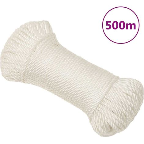 vidaXL Corde de travail Blanc 8 mm 500 m polypropylène (1/5)