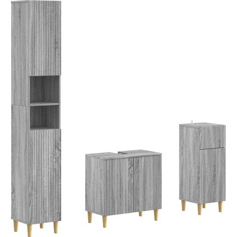 Maison Exclusive - Set di armadietti da bagno in 3 pezzi ARNHEM (1/5)