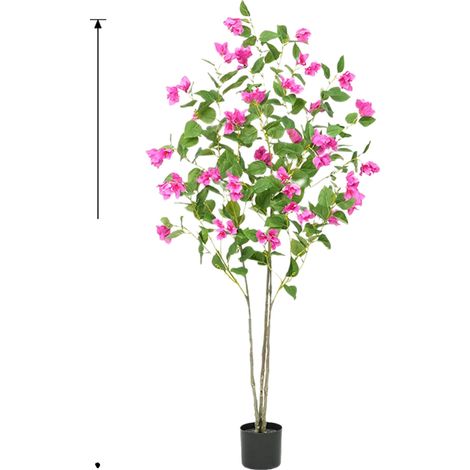 Künstlicher Bougainvillea-Baum, Trockenblumenmaterial, Bodenaufstellung, vielseitig einsetzbar (1/2)