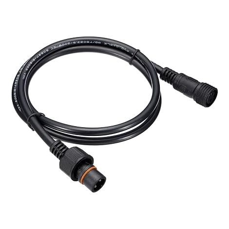 3.28ft 2 Pin Extension Cable, 18AWG, IP67 Waterproof Connector with Male and Female on Both Ends for LED Strips, Black (1/4)