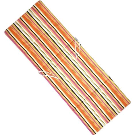 Cuscino imbottito copri sdraio stuoia mare per lettino prendisole spiaggia ricambio materassino piscina hotel 190x60cm Ricambio Spiaggia per Hotel e Giardino, Tessuto Resistente e Lacci di Fissaggio, 