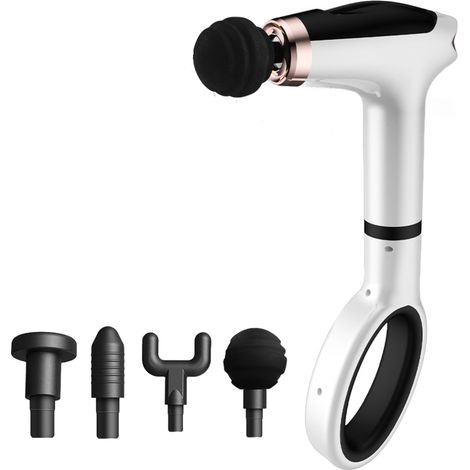 Pistolet De Massage - Double Embout - Écran Tactile LED - Portée Longue - Pour Entraînement Maison Et Relaxation Musculaire - 1 Pièce (1/5)