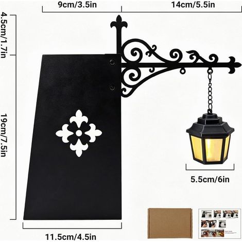 Lot de 2 lanternes décoratives pour étagère – Veilleuses LED pour coin lecture, éclairage de book nook, lumières pour bibliothèque, lampes de table (1/2)