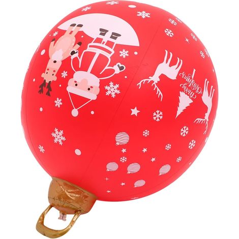 Grosse Boule de Noël Gonflable en Pvc Décoration Extérieure Lumineuse pour Jardin et Fête de Noël Ambiance Rustique et Moderne (1/5)
