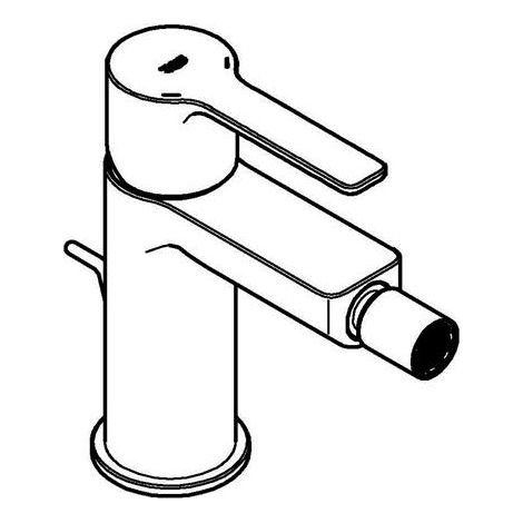 Grohe Lineare Einhand-Bidetbatterie, Zugstangen-Ablaufgarnitur, (1/5)