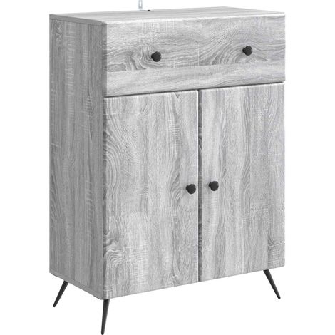 Sideboard Graues Sonoma 66 x 34,5 x 90 cm Holzwerkstoff vidaXL