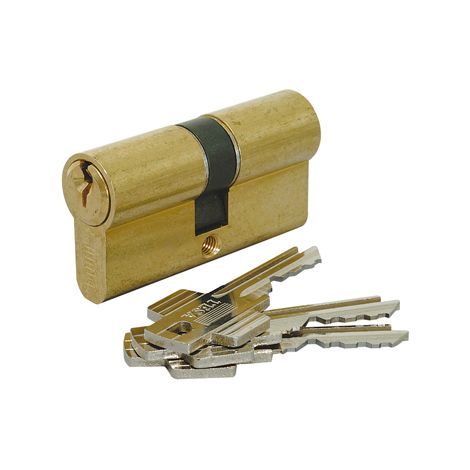 Cylindre double te 5 - A : 30 - Longueur : 30x40 - B : 40 - Finition : Laiton - TESA SECURITE