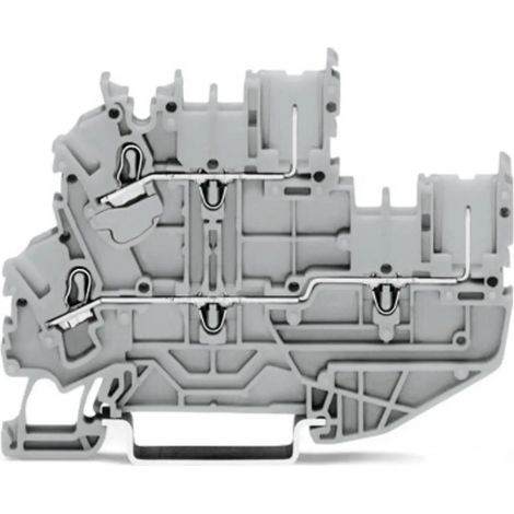 [NEUWERTIG] B-Ware Wago Basisklemme Durchgangsklemme Klemme Push In Cage Clamp Grau 50 Stück