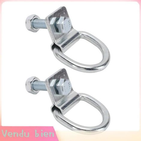 Crochet D'arrimage - Acier Haute Résistance 10 mm - Pour Camions Remorques SUV - Lot De 2 Crochets Avec Anneaux (1/4)