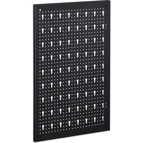 Pannello murale per porta attrezzi officina pratica 90 x 30 x 5 cm in metallo nero 130009292