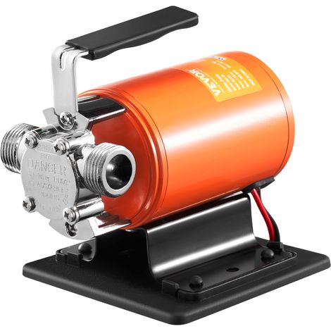 VEVOR Wassertransferpumpe, 12 V DC, 360 GPH, 1/10 PS, tragbare elektrische Mehrzweckpumpe, 1,8 m Saugschlauch, Laufrad, Saugsieb, für Garten, Pool, Teich, Aquariumentwässerung (1/5)