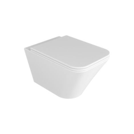 Water Build sospeso senza brida (rimless) cm. 55x36 bianco lucido (1/2)