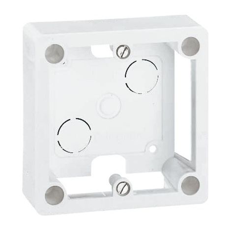 Legrand – Cadre saillie 55849 pour socle et sortie de câbles – Dimensions 100x100x36mm – Étanchéité IP20 – Montage horizontal ou vertical