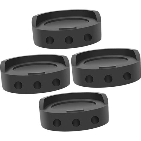 Lot de 4 Patins Anti-Vibrations en TPU Noir pour Machine à Laver Réfrigérateur et Meubles Coussinets Stabilisateurs Antidérapants Protection Sol et Bruit pour Usage Domestique