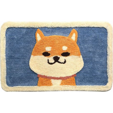 Flocked bathroom doormat, household rug, anti-slip mat, absorbent foot mat (4565CM) (1/4)