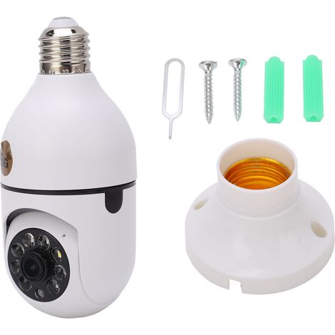 Support caméra ampoule WiFi 360° 2,4 et 5 GHz 110‑220V 1080p détection de mouvement (1/5)