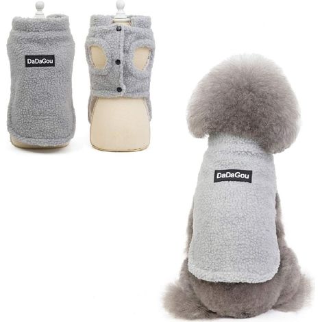Veste sans manches pour chien, manteau d'hiver pour chiens de petite et moyenne taille, manteau chaud rembourré en duvet (1/3)