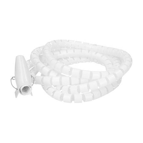 Cablehome Tubo espiral eléctrico blanco 3m 15mm