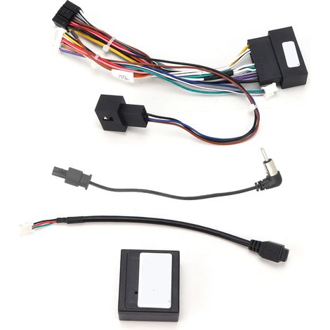 Câble adaptateur d'alimentation et faisceau audio 16 broches avec boîtier Canbus, remplacement pour Ford Focus Kuga Edge (1/5)