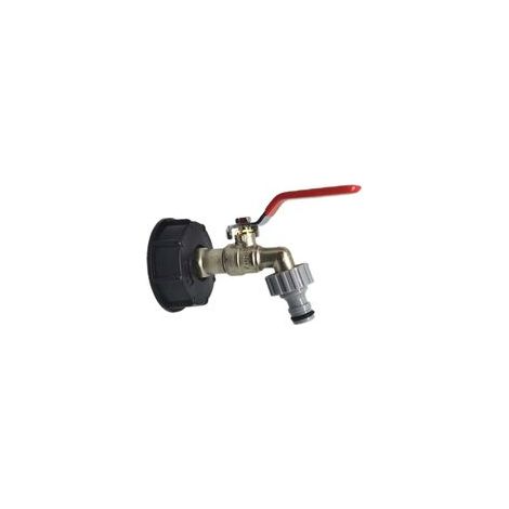Adaptador para tanque de grifo IBC, contenedor de latón, adaptador de drenaje apto para uso alimentario de 1/2".