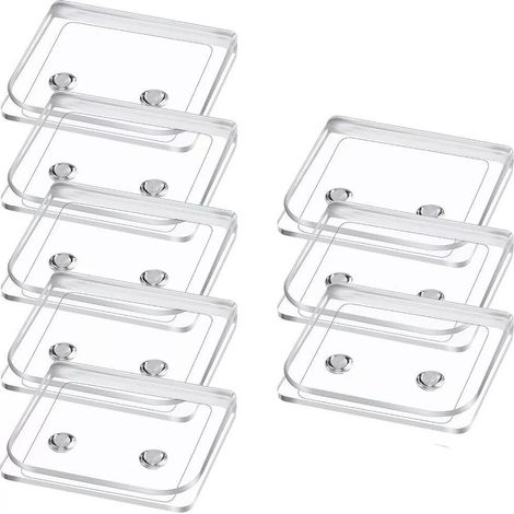 Sollbry 8 Pièces Clips de Rideau de Douche Autocollants, Protection Anti-éclaboussures Clips, Clips de Protection pour Douche sans perçage pour Tenir Le Rideau de Douche et Le Rideau (1/5)