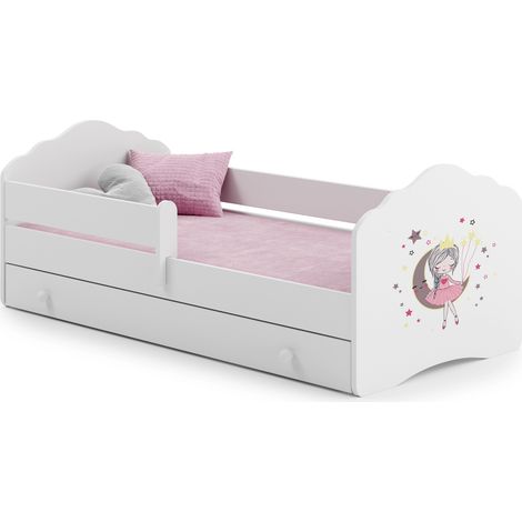 Letto per bambini FALA con cassetto e sponda 140x70 Principessa del sonno